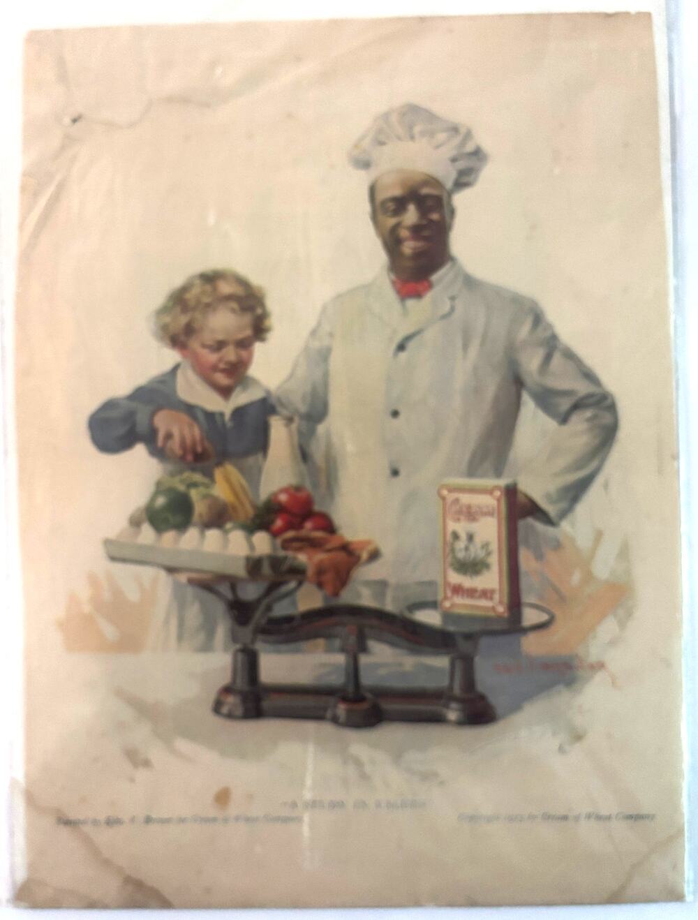 1923 Original Antique Magazine Ad | Cream of Wheat | “A Study in Values”